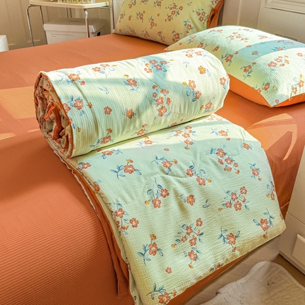 91家纺网 家纺一手货源 找家纺  (总)仟网汇 2024新款直播爆款泡泡棉夏被四件套