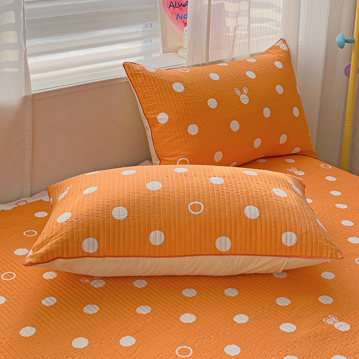 91家纺网 家纺一手货源 找家纺 羽爱家纺 2024新款全棉水洗棉花芯床盖套件 点点星光