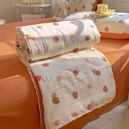 91家纺网 家纺一手货源 找家纺  (总)仟网汇 2024新款直播爆款泡泡棉夏被四件套