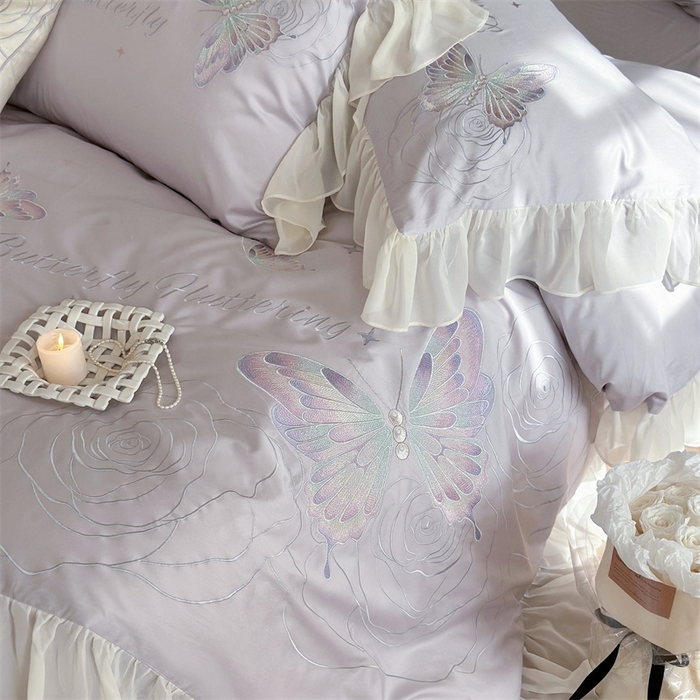 91家纺网 家纺一手货源 找家纺 MIU缪家居 2024新款100支全棉四件套-梦月精灵 梦幻紫