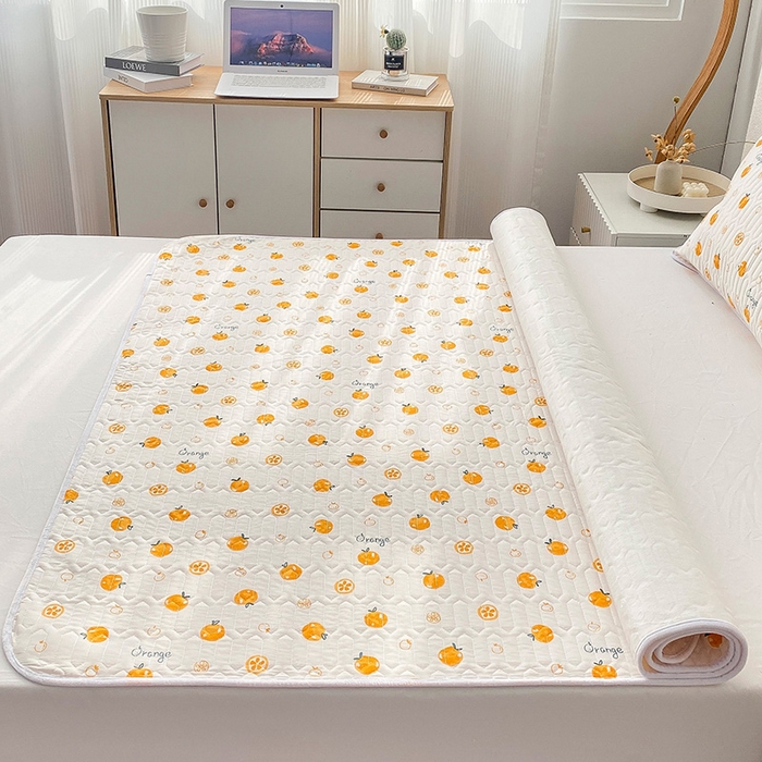 91家纺网 家纺一手货源 找家纺 恋绒家纺 2025新款一面棉一面绒全棉护理垫防水隔尿垫 漫日之夏