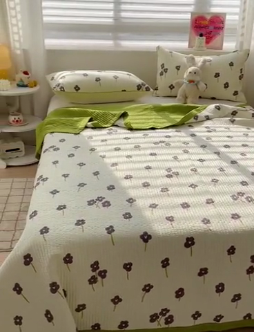 91家纺网 家纺一手货源 找家纺 （总）羽爱家纺 2024新款全棉水洗棉花芯床盖套件