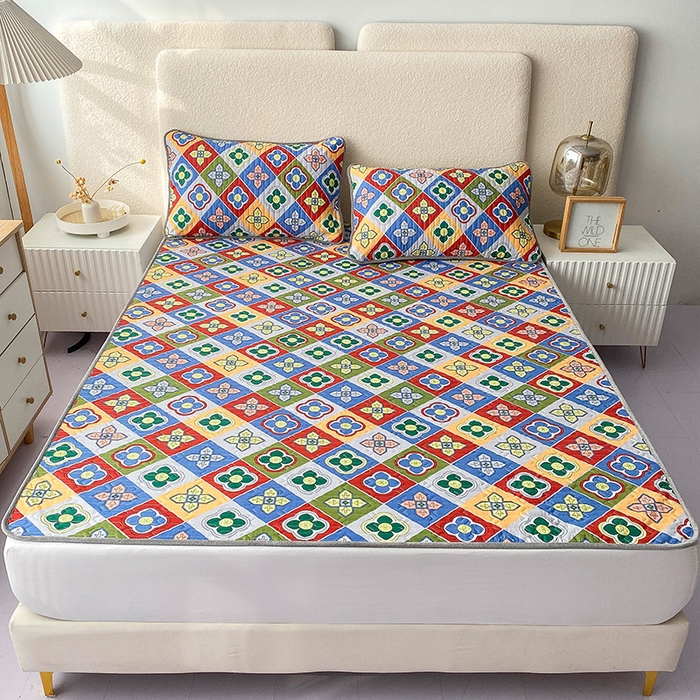 91家纺网 家纺一手货源 找家纺 恋绒家纺 2025新款一面棉一面绒全棉护理垫防水隔尿垫 克里特