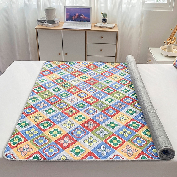 91家纺网 家纺一手货源 找家纺 恋绒家纺 2025新款一面棉一面绒全棉护理垫防水隔尿垫 克里特