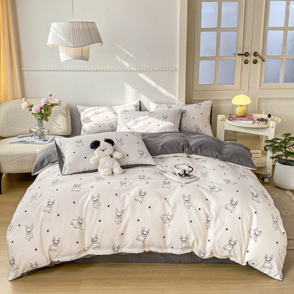 91家纺网 家纺一手货源 找家纺 （总）一比一 2024新款直播爆款泡泡棉四件套现货供应