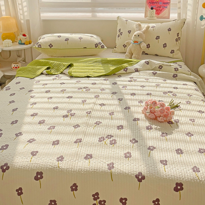 91家纺网 家纺一手货源 找家纺 （总）羽爱家纺 2024新款全棉水洗棉花芯床盖套件