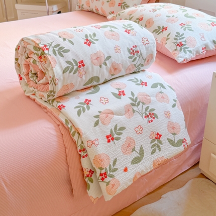 91家纺网 家纺一手货源 找家纺  (总)仟网汇 2024新款直播爆款泡泡棉夏被四件套