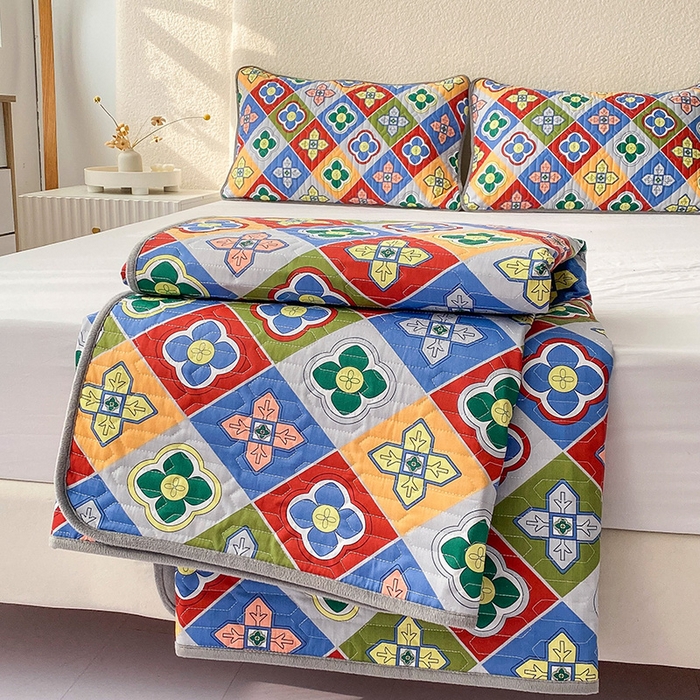 91家纺网 家纺一手货源 找家纺 恋绒家纺 2025新款一面棉一面绒全棉护理垫防水隔尿垫 克里特