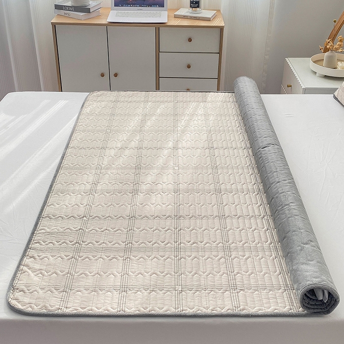 91家纺网 家纺一手货源 找家纺 恋绒家纺 2025新款一面棉一面绒全棉护理垫防水隔尿垫 美拉德-米