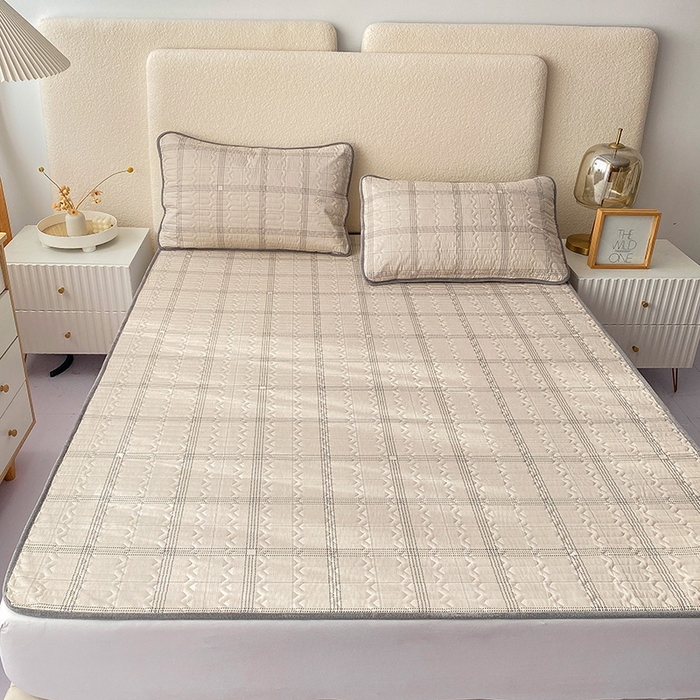 91家纺网 家纺一手货源 找家纺 恋绒家纺 2025新款一面棉一面绒全棉护理垫防水隔尿垫 美拉德-米