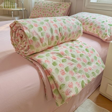 91家纺网 家纺一手货源 找家纺  (总)仟网汇 2024新款直播爆款泡泡棉夏被四件套