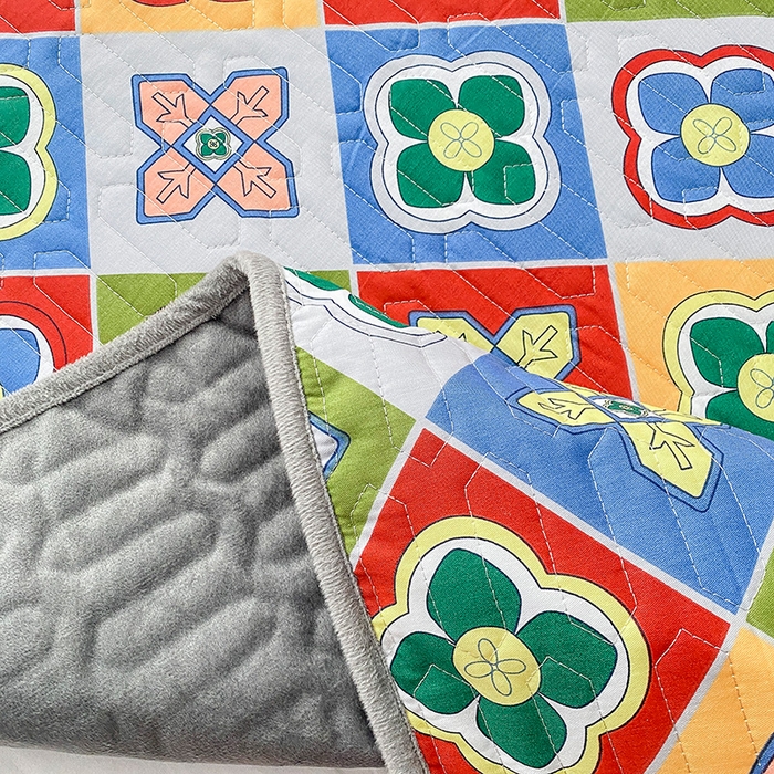 91家纺网 家纺一手货源 找家纺 恋绒家纺 2025新款一面棉一面绒全棉护理垫防水隔尿垫 克里特