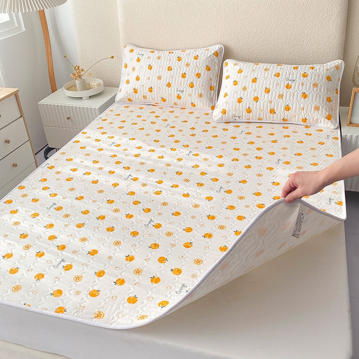 91家纺网 家纺一手货源 找家纺 恋绒家纺 2025新款一面棉一面绒全棉护理垫防水隔尿垫 漫日之夏