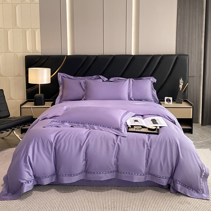 91家纺网 家纺一手货源 找家纺 （总）栩裕纺织 2024新款丝棉臻绒镂空工艺四件套-奥黛丽系列