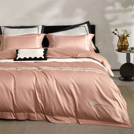 91家纺网 家纺一手货源 找家纺 （总） 玖玖爱家纺 2024春夏新款180支植物甄棉优莲娜系列四件套