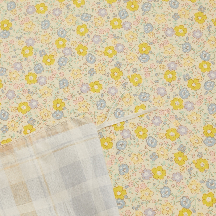 91家纺网 家纺一手货源 找家纺 绫韵 2024新款全棉13372清新小碎花纯棉四件套 彩虹糖蓝