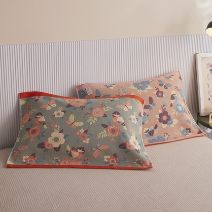 91家纺网 家纺一手货源 找家纺 （总）爱港家纺 2024新款工艺夏季凉感纱纱布枕巾