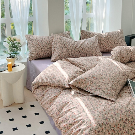 91家纺网 家纺一手货源 找家纺 （总）启程2024新款全棉13372印花四件套直播爆款法式复古碎花系列