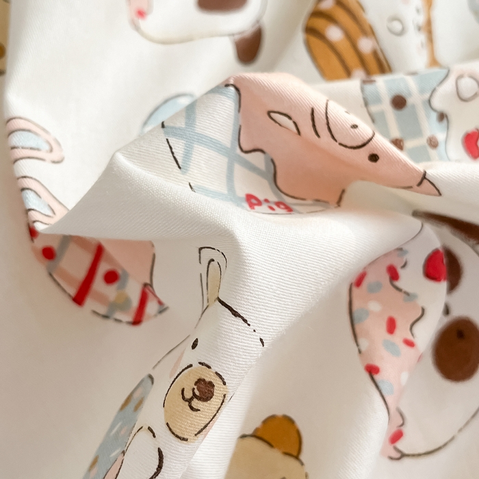 91家纺网 家纺一手货源 找家纺  柠馨 2024新款帕拉图系列13372全棉印花四件套 甜甜圈