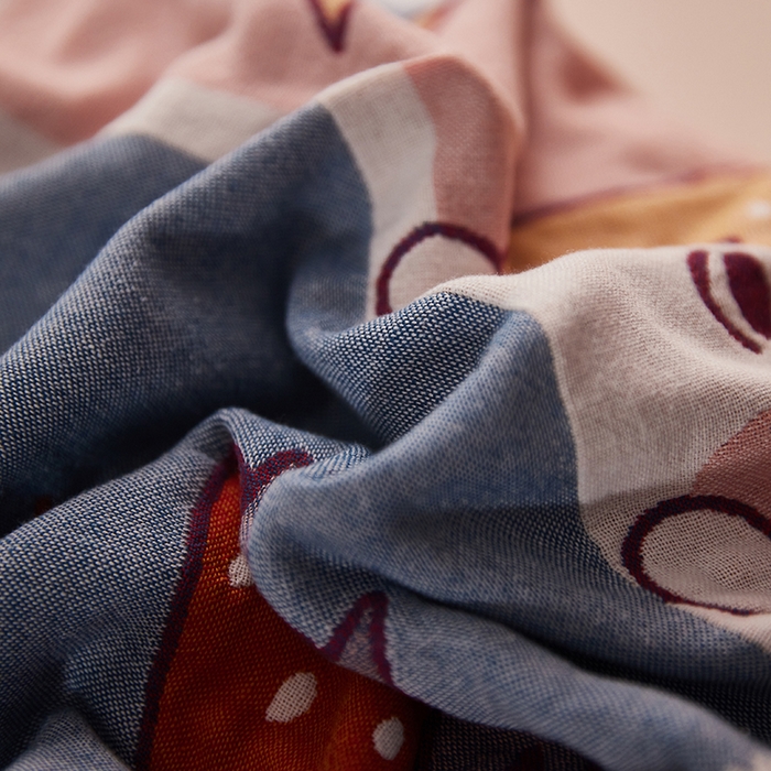 91家纺网 家纺一手货源 找家纺 爱港家纺 2024新款新疆棉水洗色织纱布单人情侣枕巾一对装 可爱狗