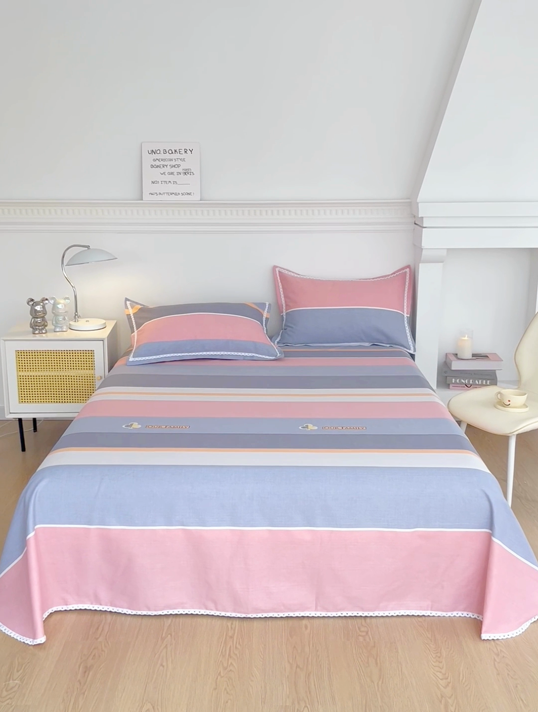 91家纺网 家纺一手货源 找家纺 首爱老粗布床单粗布凉席单品床单 枕套（预留缩水） 梅花条韵