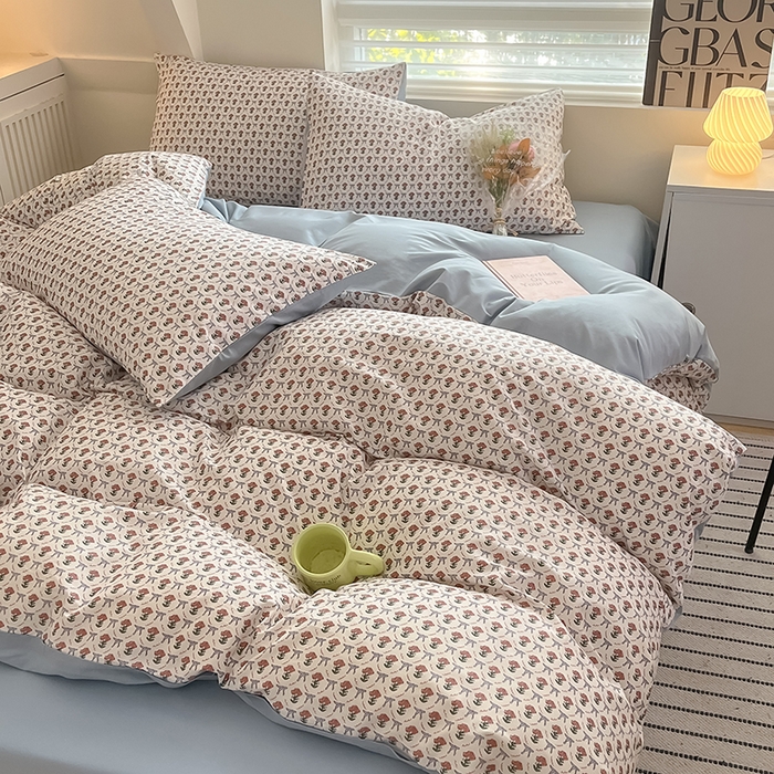 91家纺网 家纺一手货源 找家纺  柠馨 2024新款帕拉图系列13372全棉印花四件套 阑珊