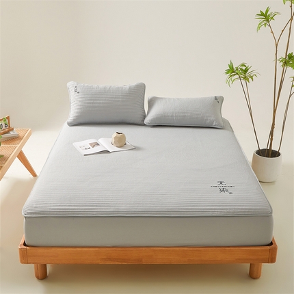 91家纺网 家纺一手货源 找家纺 居眠 2024新款无染大豆夹棉床笠-拍法二 无染-白云石