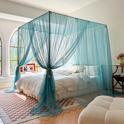 91家纺网 家纺一手货源 找家纺 （总）青竹苑 2024新款简约风纯色落地蚊帐