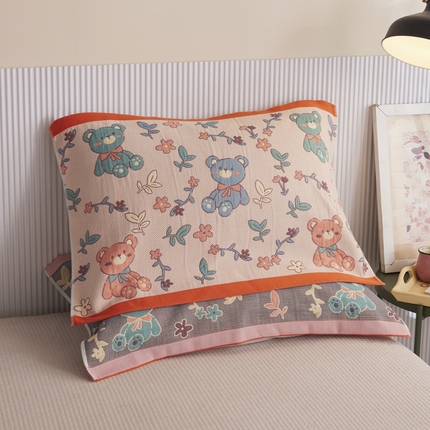 91家纺网 家纺一手货源 找家纺 （总）爱港家纺 2024新款工艺夏季凉感纱纱布枕巾