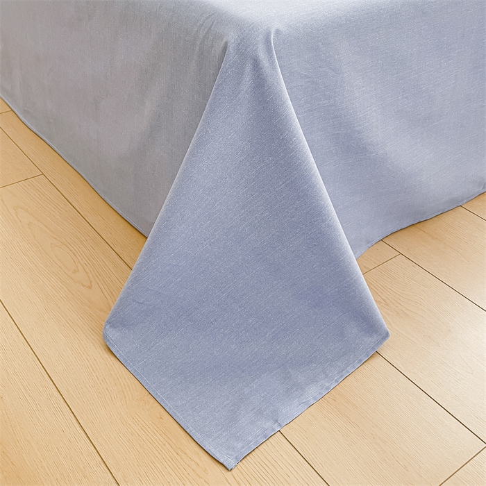 91家纺网 家纺一手货源 找家纺 启程2024新款全棉13372印花四件套直播爆款法式复古碎花系列 霜叶-蓝