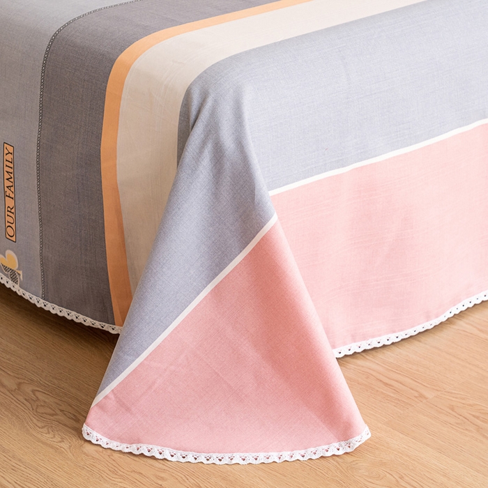 91家纺网 家纺一手货源 找家纺 首爱老粗布床单粗布凉席单品床单 枕套（预留缩水） 梅花条韵