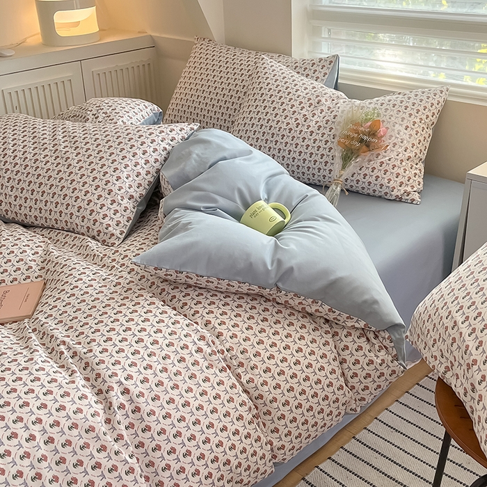 91家纺网 家纺一手货源 找家纺  柠馨 2024新款帕拉图系列13372全棉印花四件套 阑珊