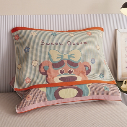 91家纺网 家纺一手货源 找家纺 （总）爱港家纺 2024新款工艺夏季凉感纱纱布枕巾