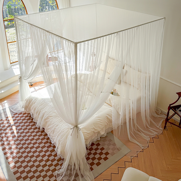 91家纺网 家纺一手货源 找家纺 （总）青竹苑 2024新款简约风纯色落地蚊帐