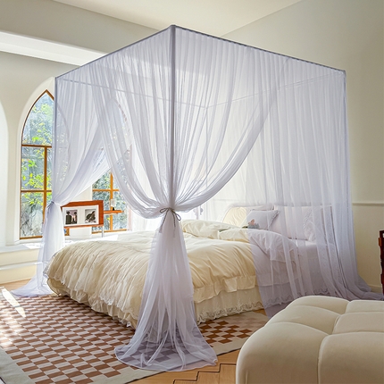 91家纺网 家纺一手货源 找家纺 （总）青竹苑 2024新款简约风纯色落地蚊帐