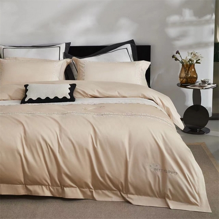 91家纺网 家纺一手货源 找家纺 （总） 玖玖爱家纺 2024春夏新款180支植物甄棉优莲娜系列四件套