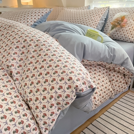  柠馨 2024新款帕拉图系列13372全棉印花四件套 阑珊