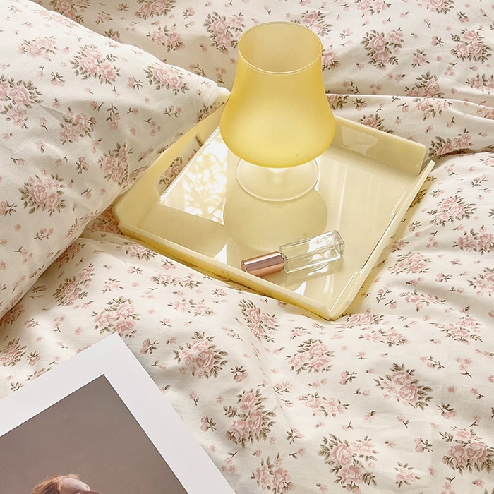 91家纺网 家纺一手货源 找家纺 启程2024新款全棉13372印花四件套直播爆款法式复古碎花系列 月光集