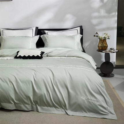 91家纺网 家纺一手货源 找家纺 （总） 玖玖爱家纺 2024春夏新款180支植物甄棉优莲娜系列四件套