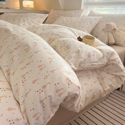 91家纺网 家纺一手货源 找家纺 （总） 柠馨 2024新款帕拉图系列13372全棉印花四件套