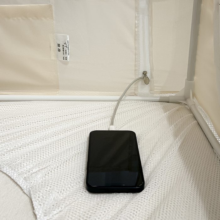 91家纺网 家纺一手货源 找家纺 青竹苑 2024新款内穿蕾丝花边坐床蚊帐 初夏-米色