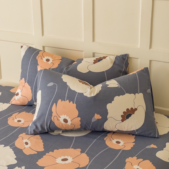 91家纺网 家纺一手货源 找家纺 棉乐町家居 2025新款爆款印花老粗布床单系列 青衫