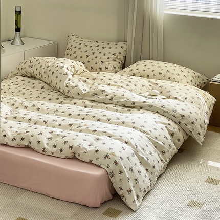 窝米 2024春季新品全棉双层纱系列四件套 伊芙