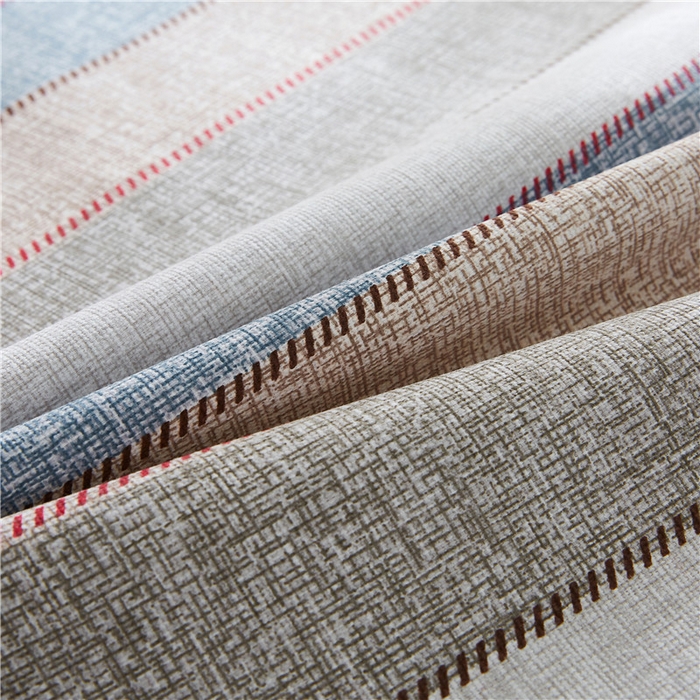 91家纺网 家纺一手货源 找家纺 棉乐町家居 2025新款爆款印花老粗布床单系列 古韵条纹