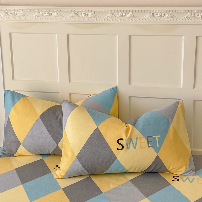 91家纺网 家纺一手货源 找家纺 棉乐町家居 2025新款爆款印花老粗布床单系列 忘川