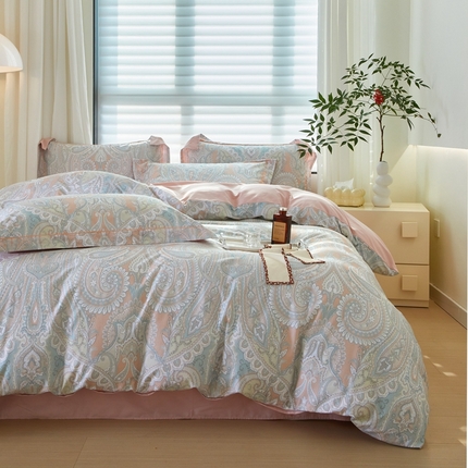 91家纺网 家纺一手货源 找家纺 （总）启航家居 2025春夏全棉铂金棉数码印花四件套