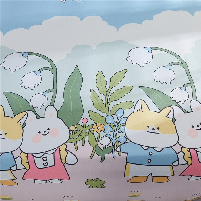 91家纺网 家纺一手货源 找家纺 棉乐町家居 2025新款爆款印花老粗布床单系列 沐恋