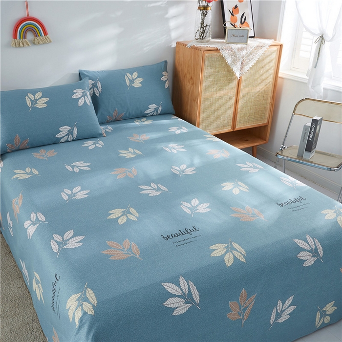 91家纺网 家纺一手货源 找家纺 棉乐町家居 2025新款爆款印花老粗布床单系列 深秋季节