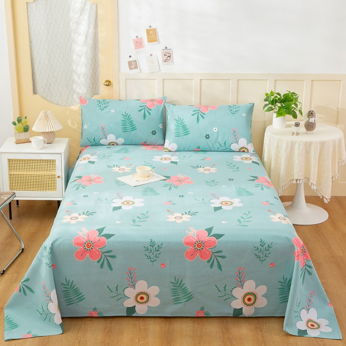 91家纺网 家纺一手货源 找家纺 棉乐町家居 2025新款爆款印花老粗布床单系列 恬静