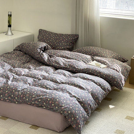 窝米 2024春季新品全棉双层纱系列四件套 香菲儿